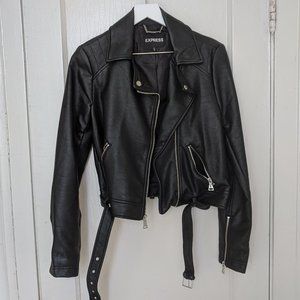 Express Vegan Leather Moto Jacket size Medium